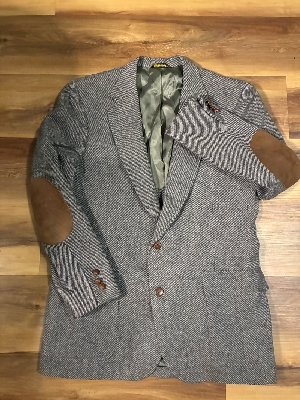 VTG Baskin 100% Wool Blazer Sport Coat Jacket Mens 40L (approx) Dark Academia
